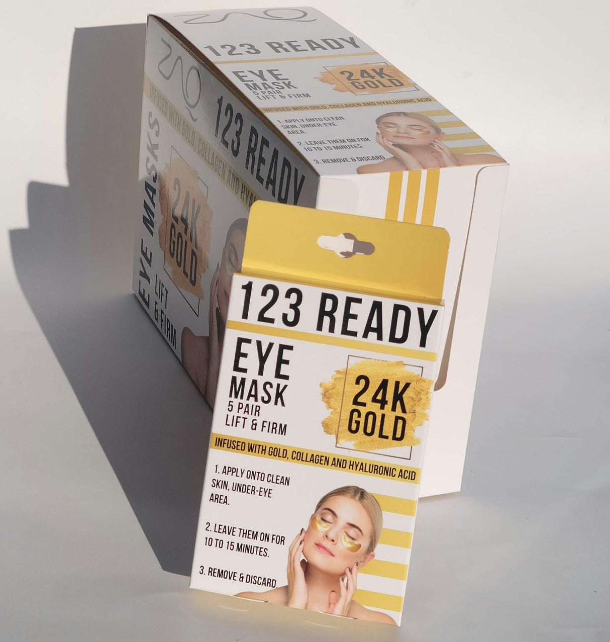 123 Ready 24K GOLD LIFT & FIRM GEL EYE PATCHES by ZAQ Skin & Body