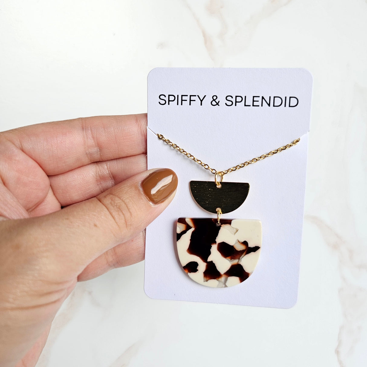 Harper Necklace - Cowhide by Spiffy & Splendid