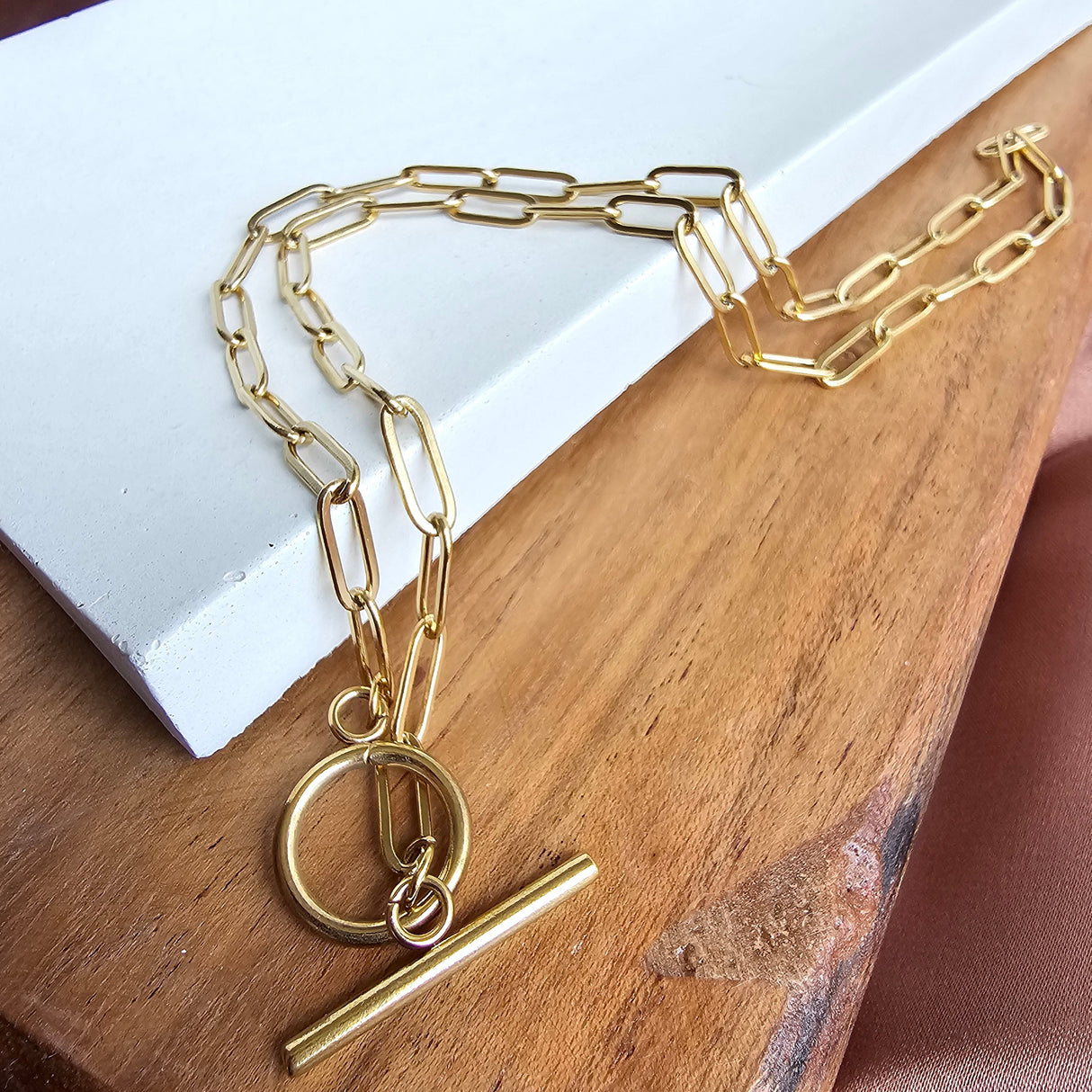 Luxe Gold Paper Clip Chain - 18" by Spiffy & Splendid