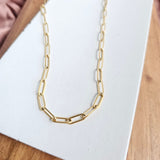 Luxe Gold Paper Clip Chain - 20" by Spiffy & Splendid