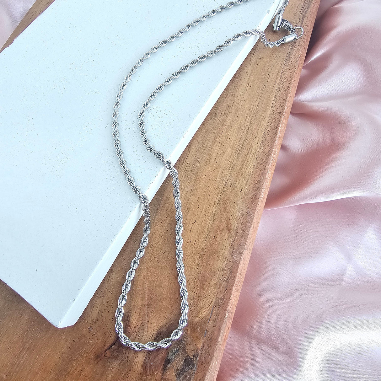 Luxe Silver Rope Chain - 18" by Spiffy & Splendid