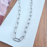 Luxe Silver Chunky Paper Clip Chain - 18" by Spiffy & Splendid