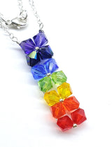 Handmade True Rainbow Crystal Rock Candy Necklace by Alexa Martha Designs