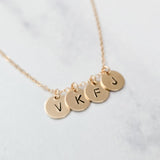 Block Letter Initial Necklace by Salt and Sparkle