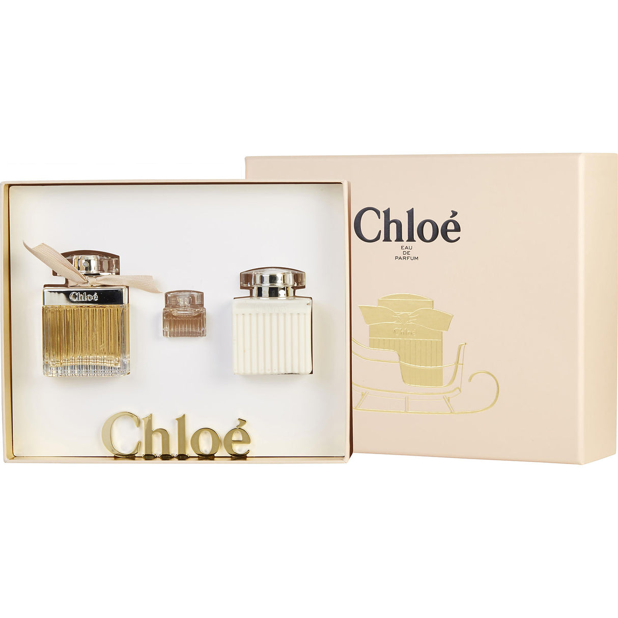 CHLOE by Chloe - EAU DE PARFUM SPRAY 2.5 OZ & BODY LOTION 3.4 OZ & EAU DE PARFUM 0.17 OZ MINI - Women