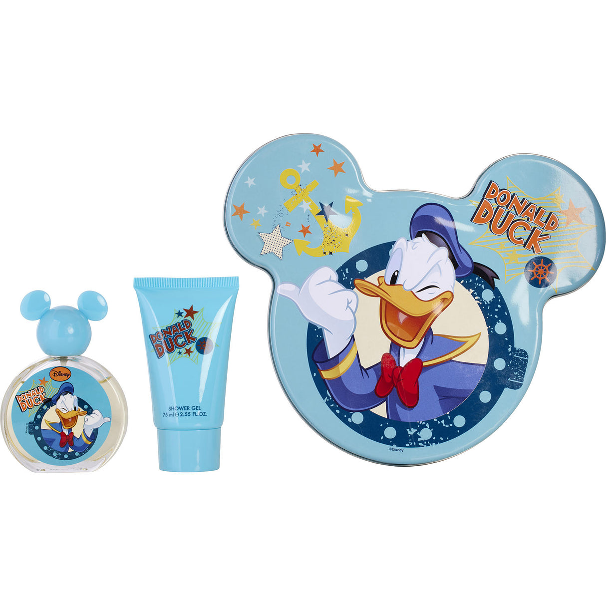 DONALD DUCK by Disney - EDT SPRAY 1.7 OZ & SHOWER GEL 2.5 OZ IN KEEPSAKE TIN BOX - Men