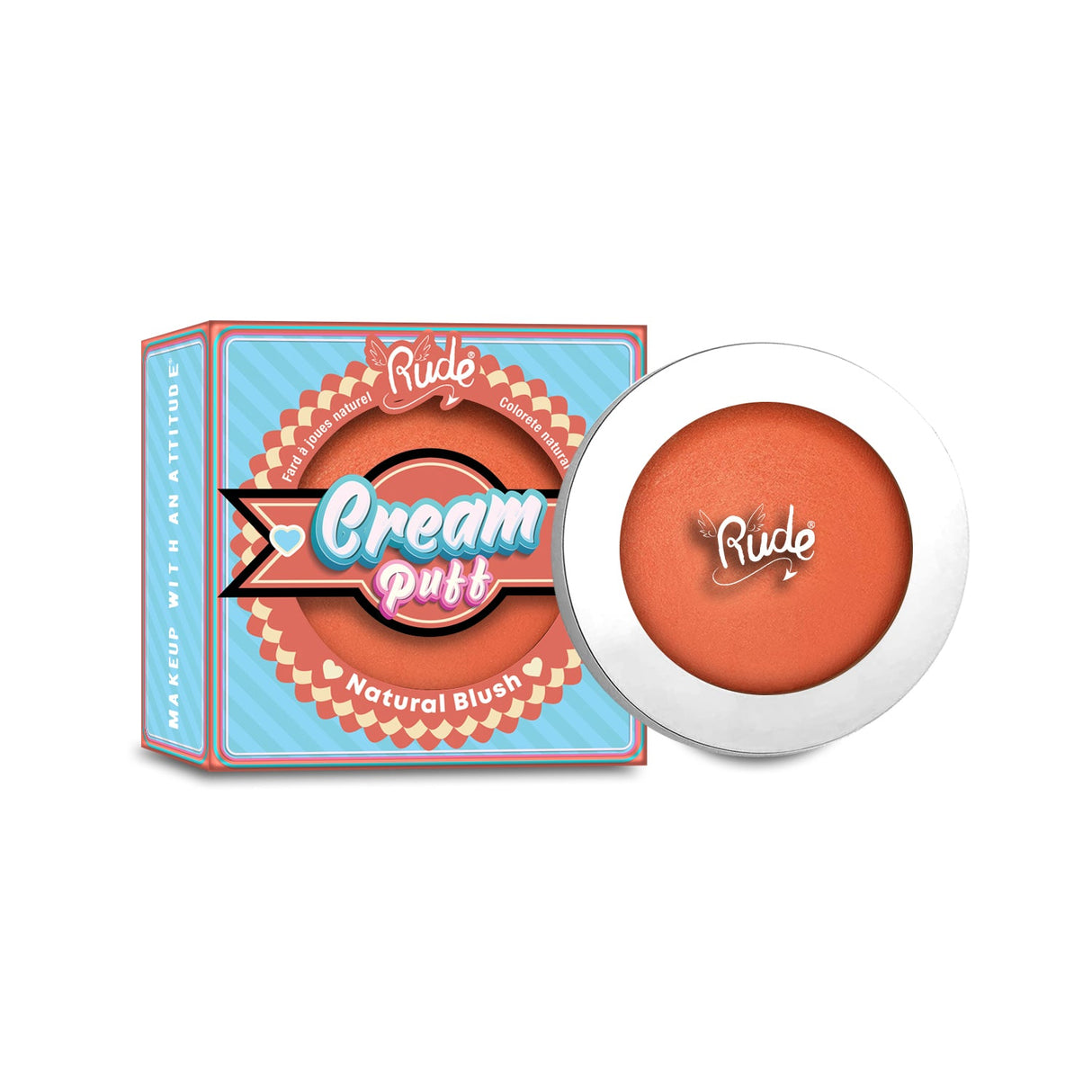 RUDE Cream Puff Natural Blush - Creamsicle