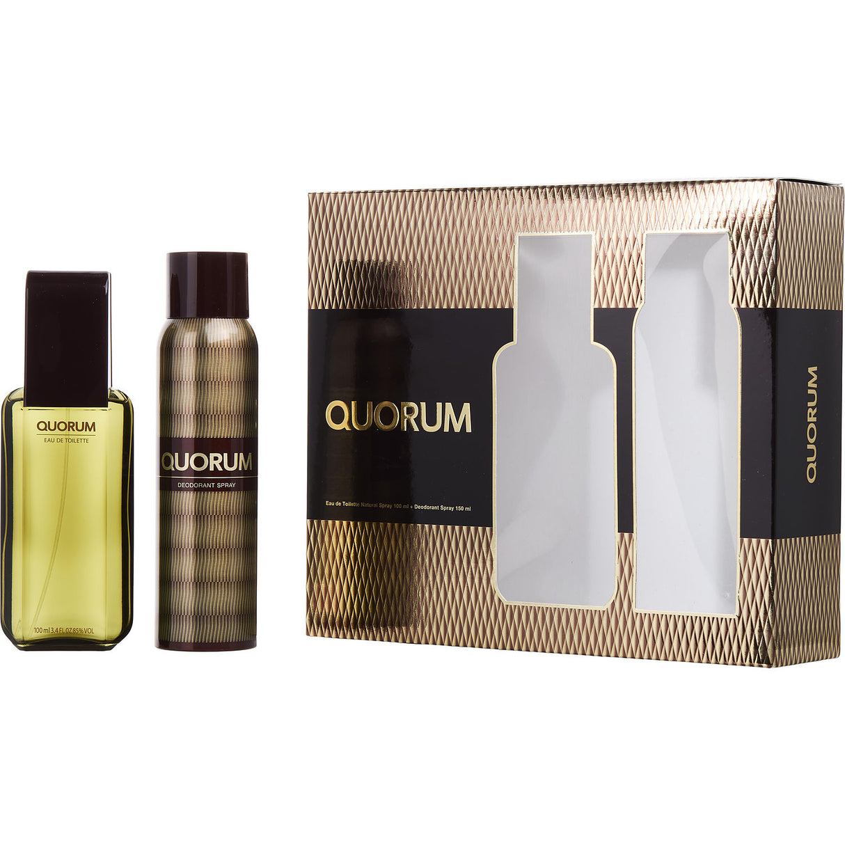 QUORUM by Antonio Puig - EDT SPRAY 3.4 OZ & DEODORANT SPRAY 5 OZ - Men