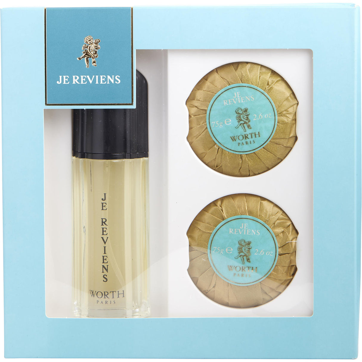 JE REVIENS by Worth - EDT SPRAY 1.7 OZ & PERFUMED SOAP 2 X 2.6 OZ - Women