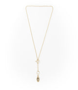 Ruchi Evil Eye Charm Gold Dainty Drop Lariat Necklace by Matr Boomie