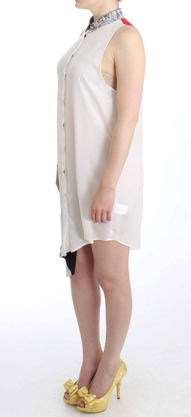 White shirt assymetric hem dress by Faz