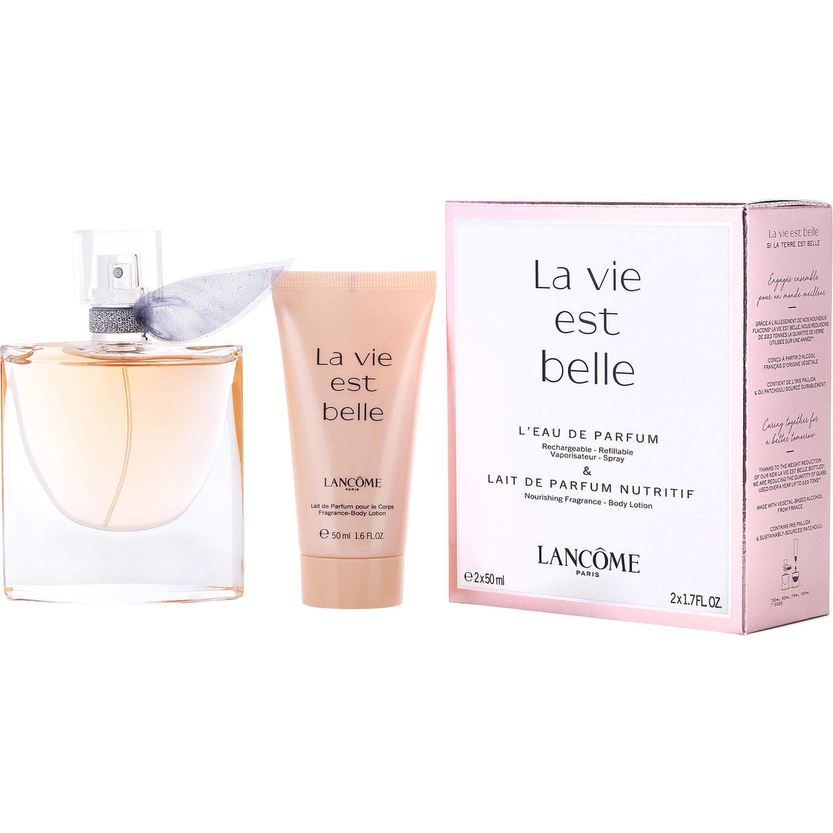 LA VIE EST BELLE by Lancome - L'EAU DE PARFUM SPRAY REFILLABLE 1.7 OZ & BODY LOTION 1.7 OZ (TRAVEL OFFER) - Women