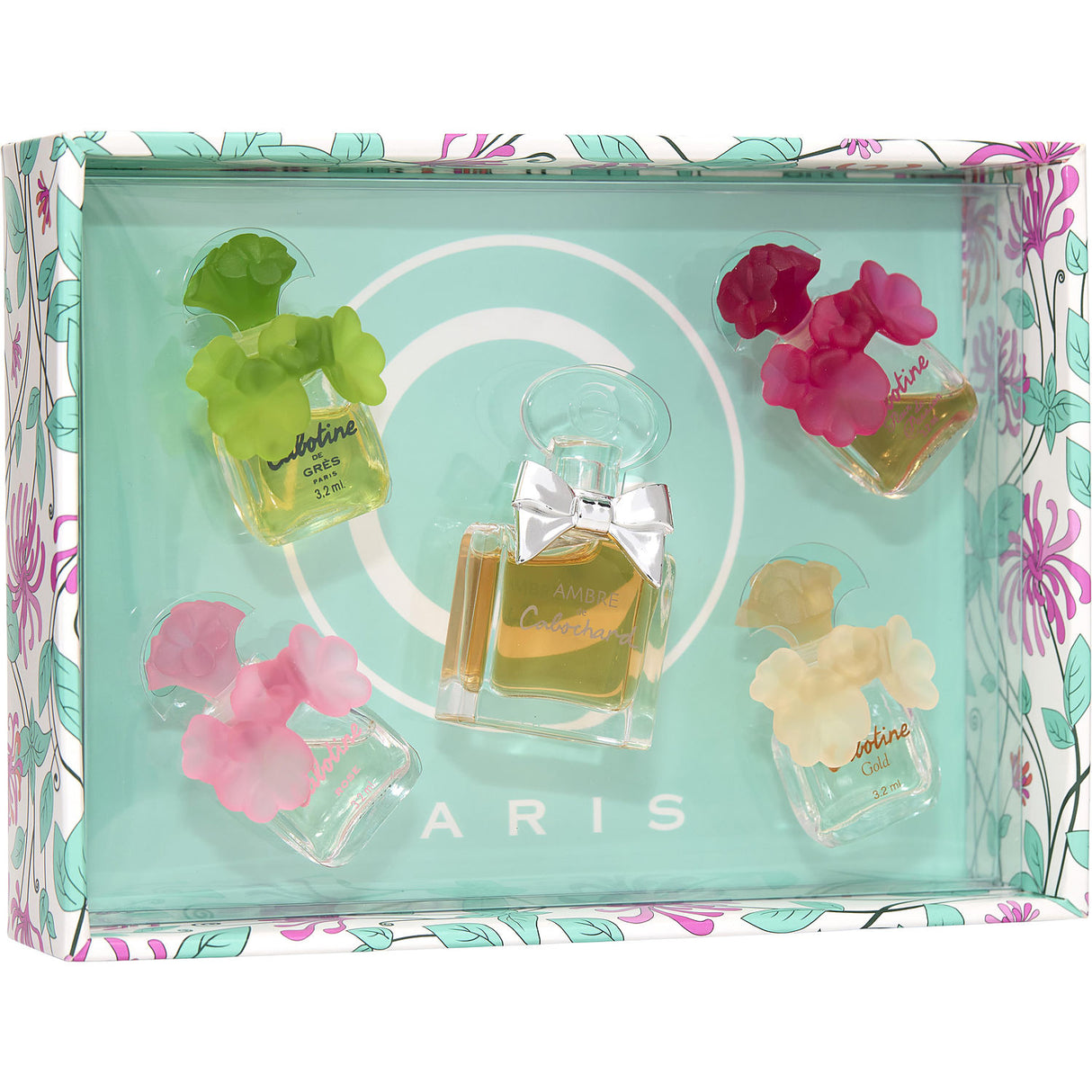 CABOTINE VARIETY by Parfums Gres - 5 PIECE MINI VARIETY WITH CABOTINE & CABOTINE ROSE & CABOTINE GOLD & CABOTINE FLEUR DE PASSION & AMBRE DE CABOCHAR AND ALL ARE MINIS - Women