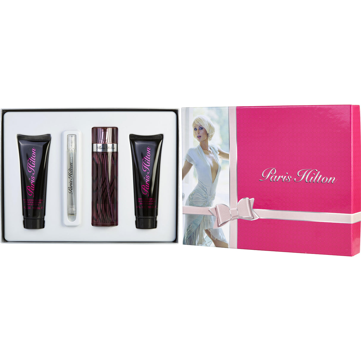 PARIS HILTON by Paris Hilton - EAU DE PARFUM SPRAY 3.4 OZ & BODY LOTION 3 OZ & SHOWER GEL 3 OZ & EAU DE PARFUM SPRAY 0.34 OZ MINI - Women