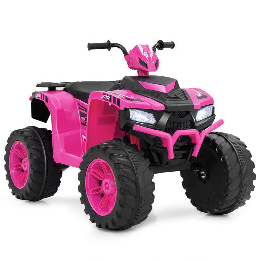 24V Kids Ride-On Electric ATV with Wireless Connection for Toddlers 3-8 Years Old-Pink