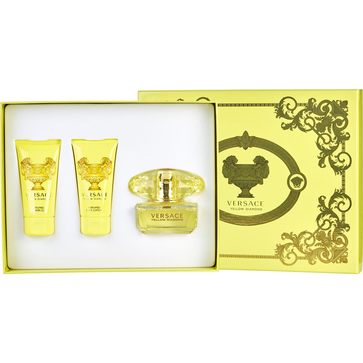 VERSACE YELLOW DIAMOND by Gianni Versace - EDT SPRAY 1.7 OZ & BODY LOTION 1.7 OZ & SHOWER GEL 1.7 OZ - Women