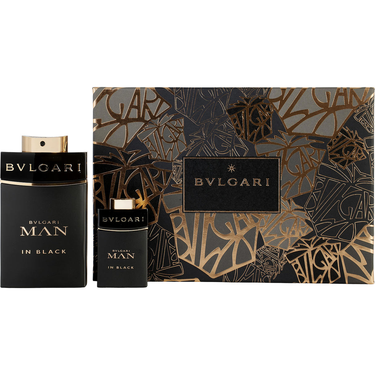 BVLGARI MAN IN BLACK by Bvlgari - EAU DE PARFUM SPRAY 3.4 OZ & EAU DE PARFUM SPRAY 0.5 OZ - Men