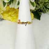 Scripted Zodiac Ring by Ellisonyoung.com