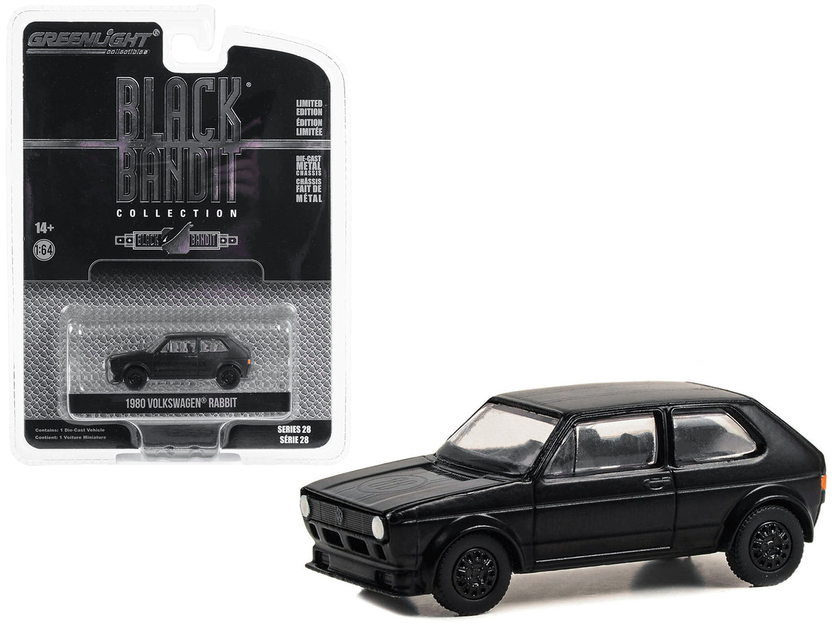 1980 Volkswagen Rabbit Widebody "Black Bandit" Series 28 1/64 Diecast Model Car by Greenlight