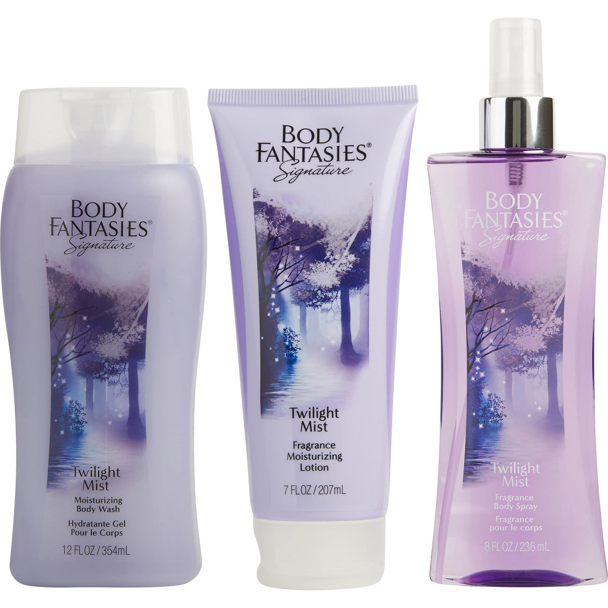 BODY FANTASIES TWILIGHT by Body Fantasies - BODY SPRAY 8 OZ & BODY LOTION 7 OZ & BODY WASH 12 OZ - Women