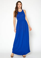 Womens Sleeveless Pleated Maxi Dress by Shop at Konus