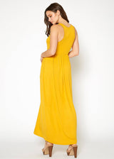 Womens Sleeveless Pleated Maxi Dress by Shop at Konus