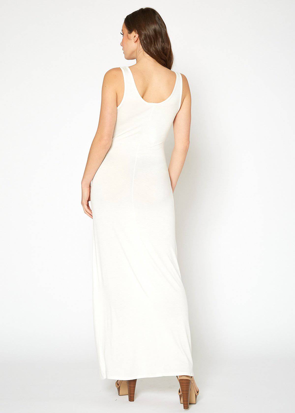 Women's Sleeveless Scoop Neck Maxi Dress by Shop at Konus