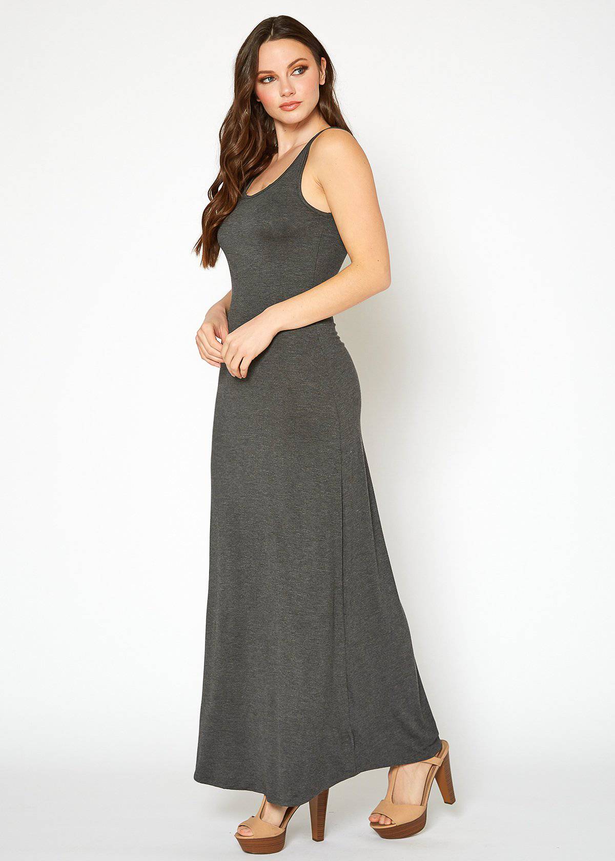 Women's Sleeveless Scoop Neck Maxi Dress by Shop at Konus