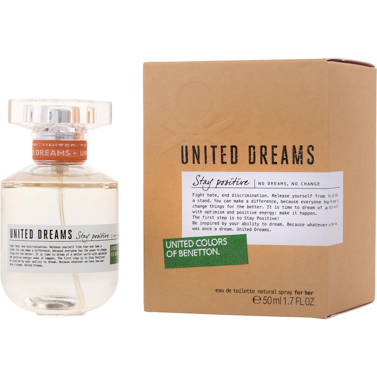 BENETTON UNITED DREAMS STAY POSITIVE by Benetton - EDT SPRAY 1.7 OZ - Women