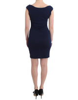 Blue embellished sheath dress by Faz