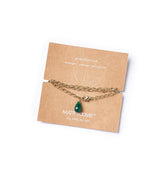 Indali Aventurine Gemstone Drop Necklace - Green, Semi Precious by Matr Boomie