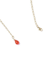 Indali Carnelian Gemstone Drop Necklace - Orange, Semi Precious by Matr Boomie