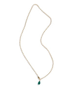 Indali Aventurine Gemstone Drop Necklace - Green, Semi Precious by Matr Boomie