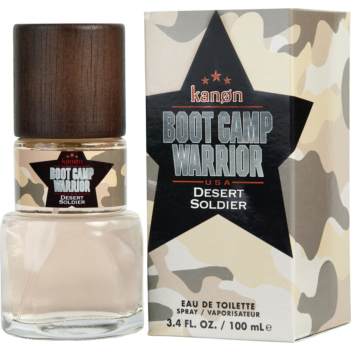 KANON BOOT CAMP WARRIOR DESERT SOLDIER by Scannon - EDT SPRAY 3.4 OZ - Men