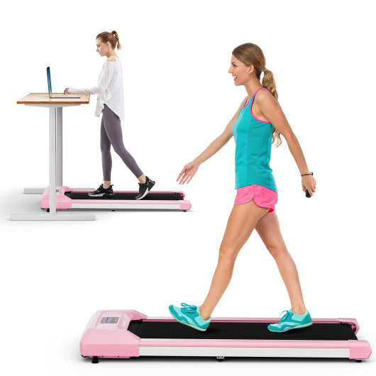 2.25 HP Walking Pad with LED Display and Remote Control-Pink