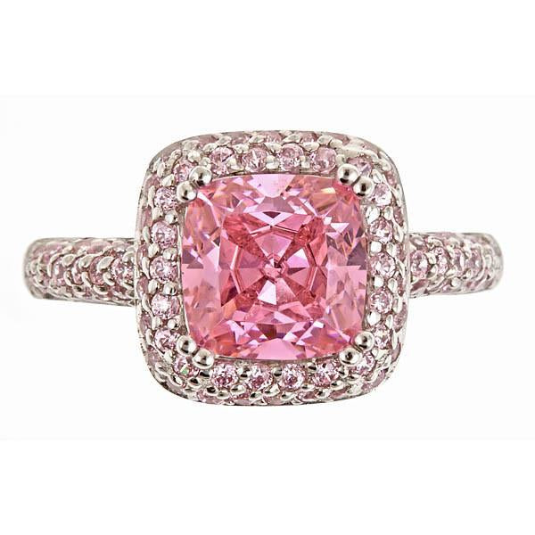 Sterling Silver Pink CZ Legacy Ring by Sterling Forever