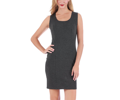 InstantFigure Short Square-neck Sleeveless Panel Dress 168033 by InstantFigure INC