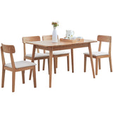 Natural Solid Oak Round Corner Dining Table by Blak Hom