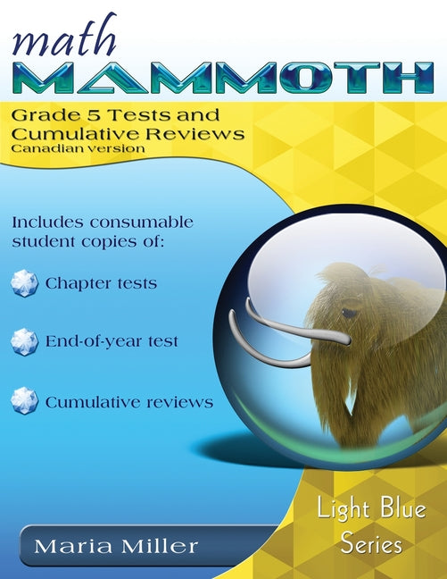 Math Mammoth Grade 5 Tests and Cumulative Reviews, Canadian Version - Paperback by Books by splitShops