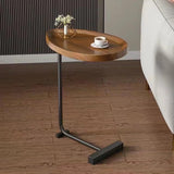 2-Pieces Brown C-shaped Side Table by Blak Hom