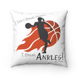 Ankle Breaker Girls Basketball Pillow by NoExcuse Apparel