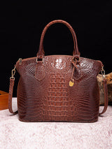 Alligator Print Pleated Split-Joint Bags Handbags by migunica