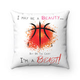 Basketball Beast Girls Basketball Pillow by NoExcuse Apparel