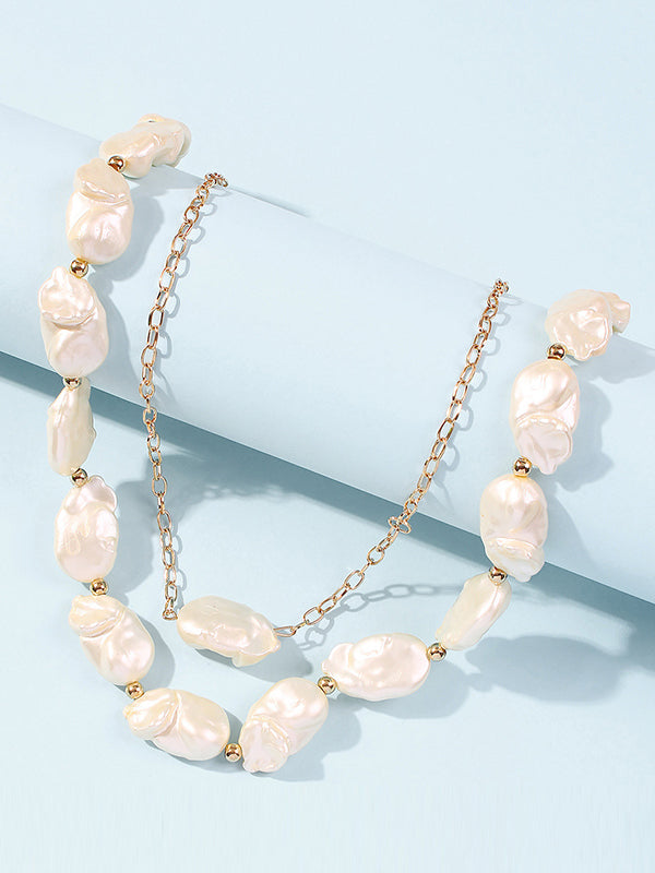 Original Chic Irregular Pearl Necklace by migunica