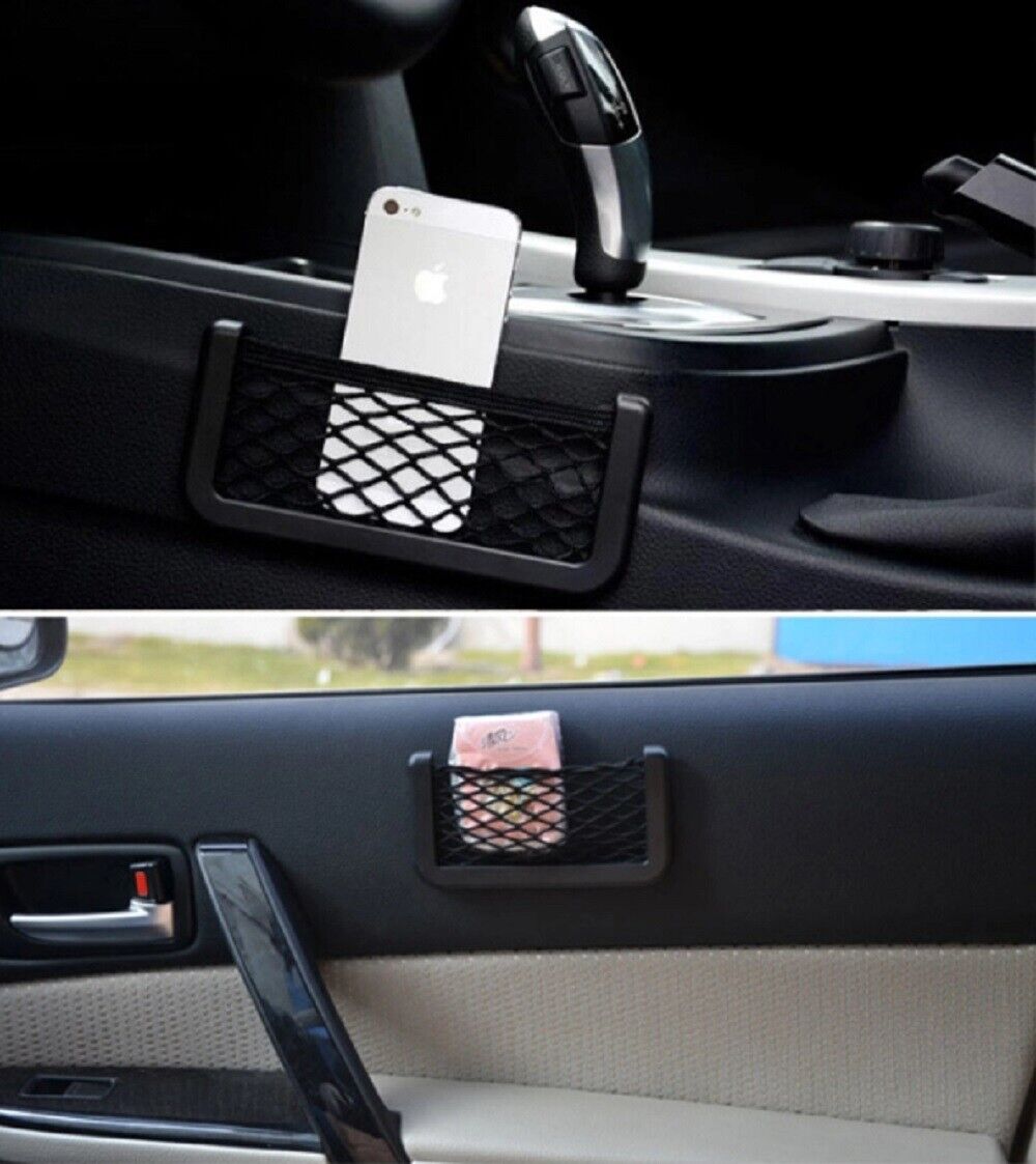 2Ps Universal Car Storage Net String Pouch Bag GPS Phone Holder Pocket Organizer by Plugsus Home Furniture