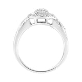 .925 Sterling Silver 1/3 Cttw Pave Set Round-Cut Diamond Braided Halo Cocktail Ring (I-J Color, I2-I3 Clarity) by Infinite Jewels