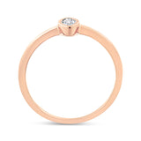 14K Rose Gold Plated .925 Sterling Silver Miracle Set Diamond Accent Pear Shape Promise Ring (J-K Color, I1-I2 Clarity) by Haus of Brilliance