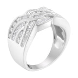 10K White Gold Diamond Bypass Ring (1 Cttw, H-I Color, I1-I2 Clarity) by Haus of Brilliance