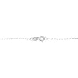 10K White Gold 1/10 Cttw Miracle Set Round-Cut Diamond 18" Pendant Necklace - Choice of Shape by Haus of Brilliance