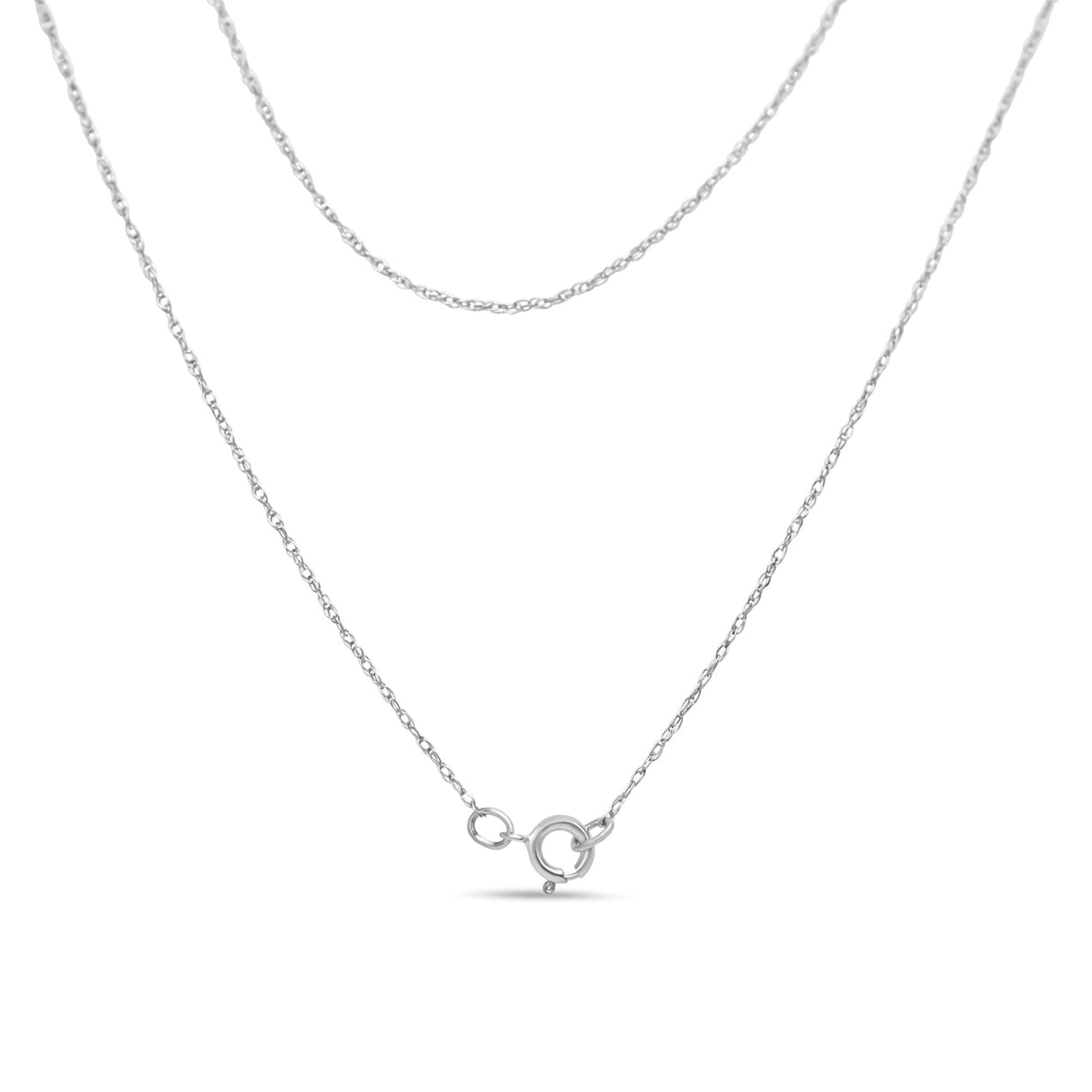 10K White Gold 1/10 Cttw Miracle Set Round-Cut Diamond 18" Pendant Necklace - Choice of Shape by Haus of Brilliance